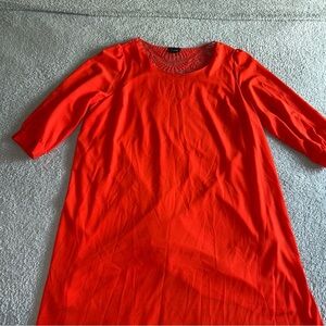 Vibrant Orange Midi Dress